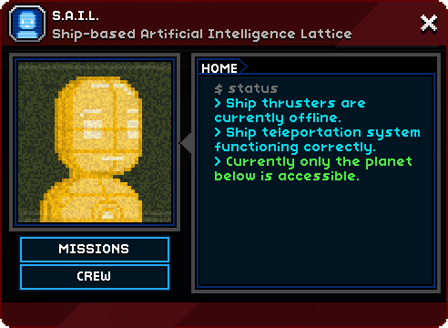 A mockup of the UI window
